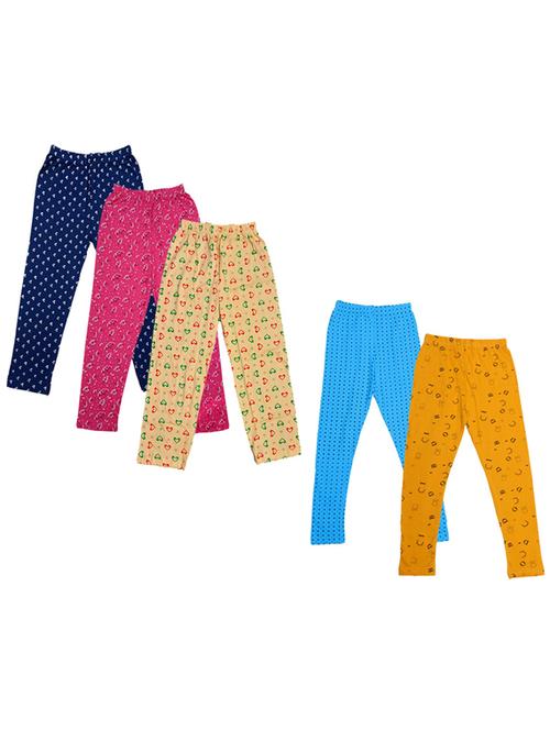 girls pack of 5 printed casual trouser - 18753499 - Very Small Image - 1