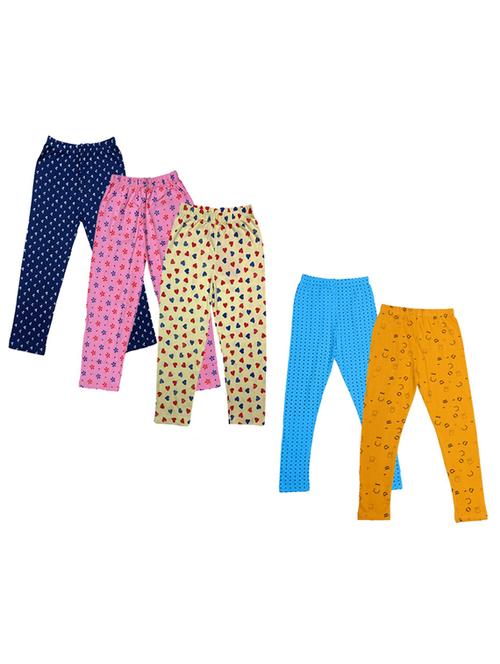 girls pack of 5 printed casual trouser - 18753501 - Very Small Image - 1