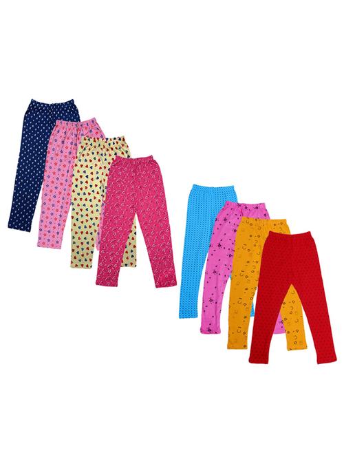 girls pack of 8 printed casual trousers - 18753509 - Very Small Image - 1