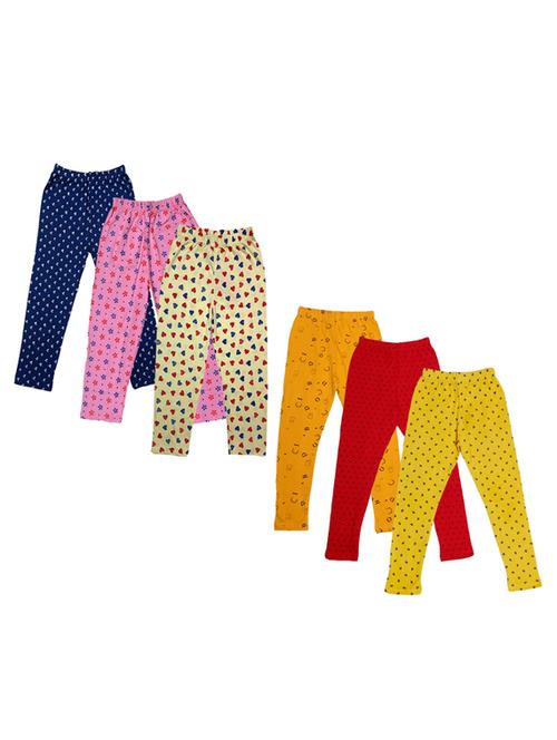 girls pack of 6 printed casual trouser - 18753528 - Very Small Image - 1