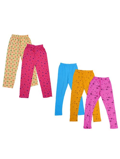 girls pack of 5 printed casual trousers - 18753545 - Very Small Image - 1