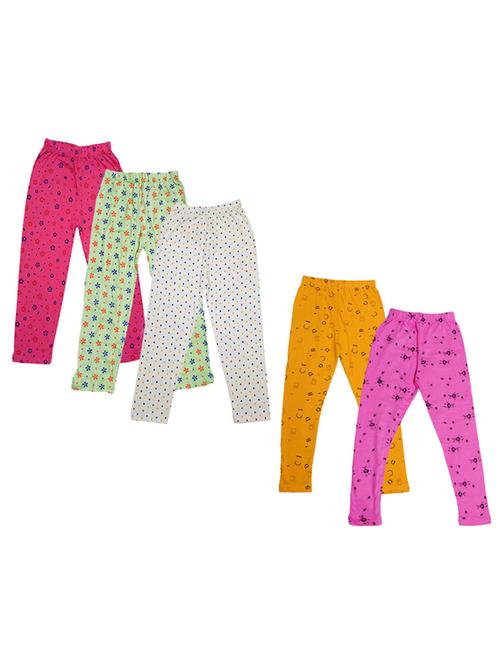 girls pack of 5 printed casual trousers - 18753548 - Very Small Image - 1
