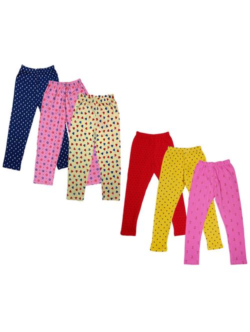 girls pack of 6 printed casual trousers - 18753559 - Very Small Image - 1