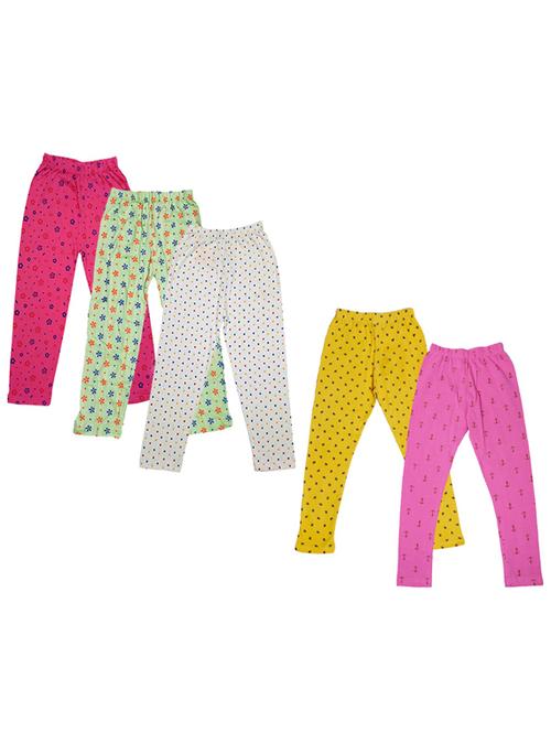 girls pack of 5 printed casual trousers - 18753563 - Very Small Image - 1