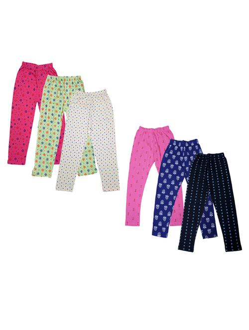 girls pack of 6 printed casual trousers - 18753586 - Very Small Image - 1