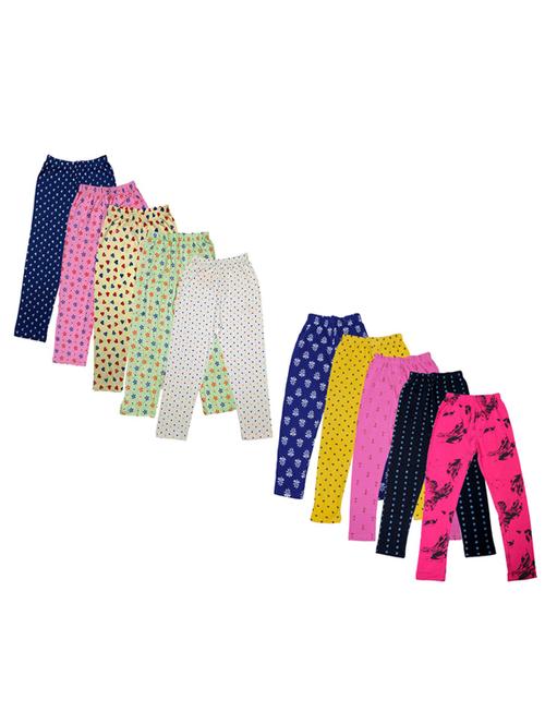 girls pack of 10 printed casual trousers - 18753602 - Very Small Image - 1