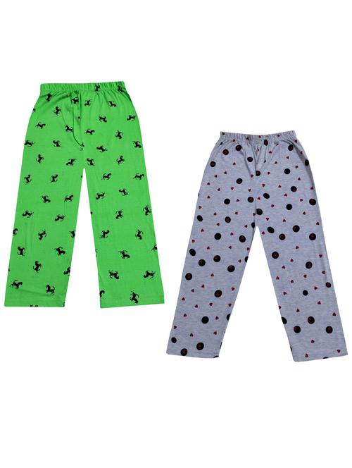 girls pack of 2 printed casual trousers - 18753729 - Very Small Image - 1