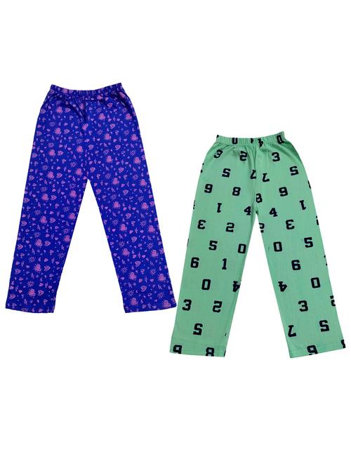 girls pack of 2 printed casual trousers - 18753756 - Very Small Image - 1