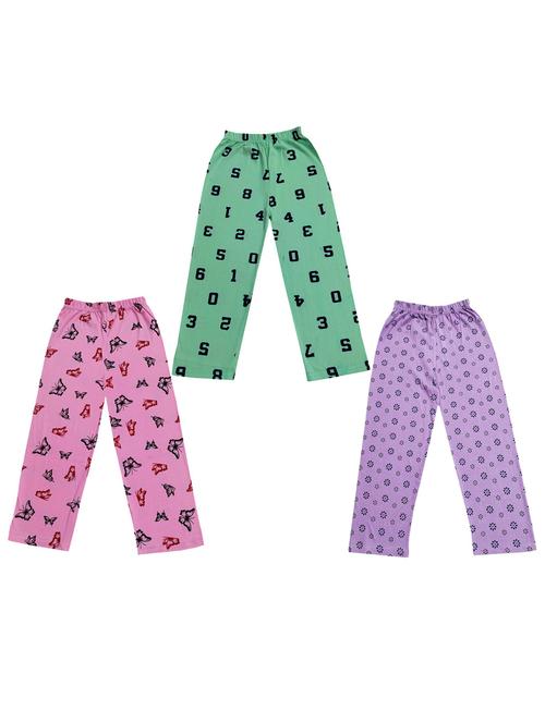 girls pack of 3 mid rise casual trousers - 18753787 - Very Small Image - 1