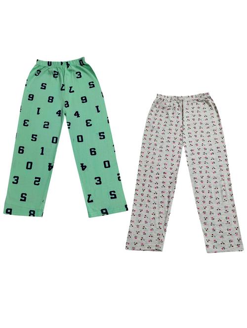 girls pack of 2 printed casual trousers - 18753816 - Very Small Image - 1