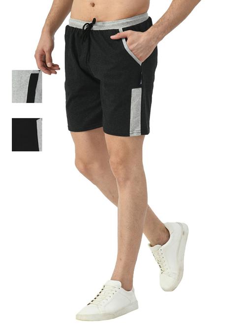 combo of mens solid bermuda shorts - 18754545 - Very Small Image - 1