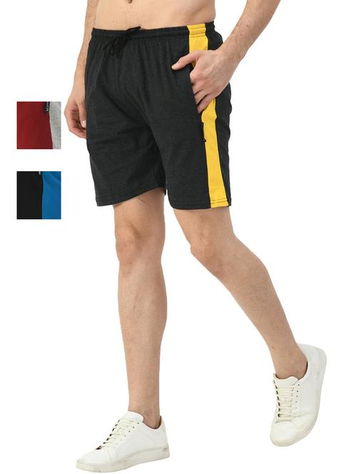 combo of mens solid bermuda shorts - 18754548 - Very Small Image - 1