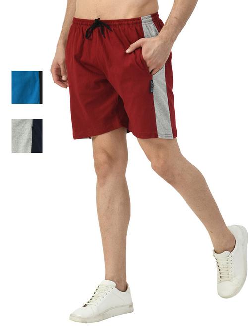 combo of mens solid bermuda shorts - 18754567 - Very Small Image - 1