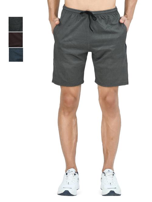 combo of mens solid bermuda shorts - 18754626 - Very Small Image - 1