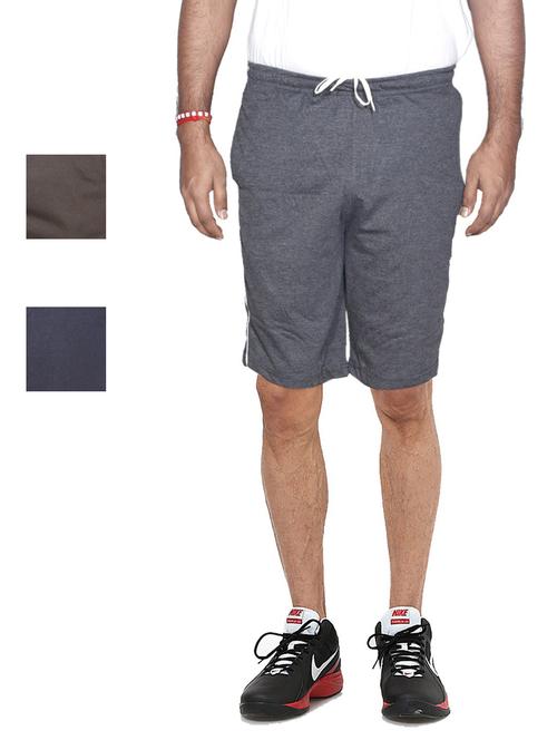 combo of mens solid bermuda shorts - 18754766 - Very Small Image - 1