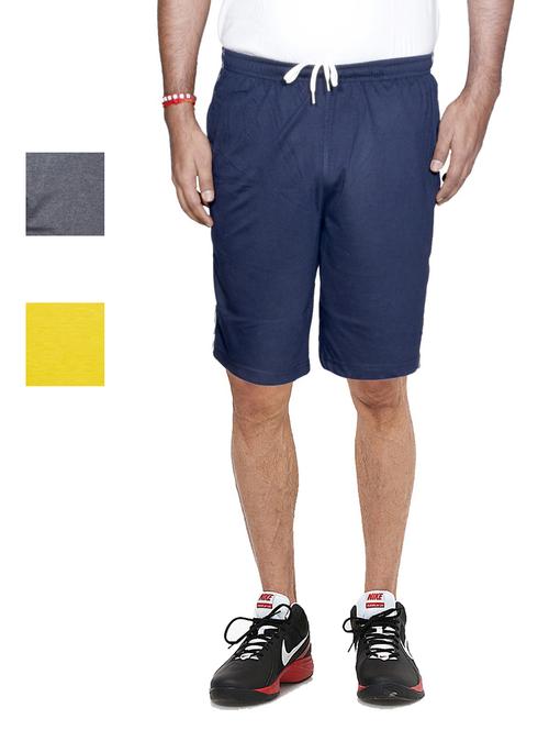 combo of mens solid bermuda shorts - 18754773 - Very Small Image - 1