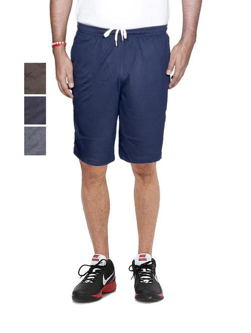 combo of mens solid bermuda shorts - 18754776 - Very Small Image - 1