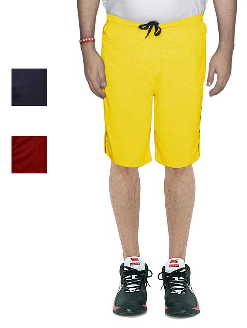 combo of mens solid bermuda shorts - 18754778 - Very Small Image - 1
