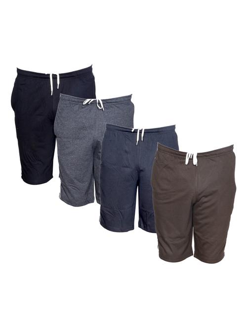 combo of mens solid bermuda shorts - 18754781 - Very Small Image - 1