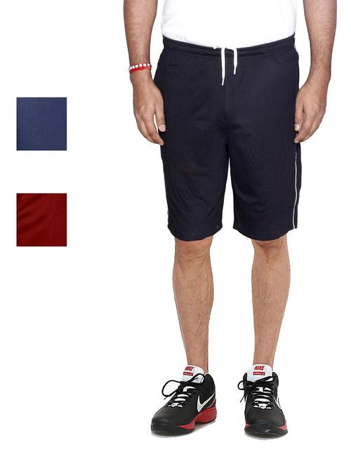 combo of mens solid bermuda shorts - 18754782 - Very Small Image - 1