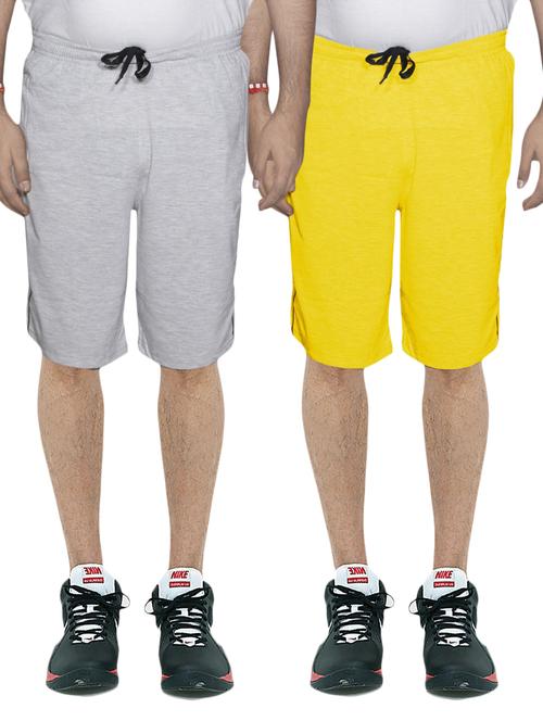 combo of mens solid bermuda shorts - 18754788 - Very Small Image - 1