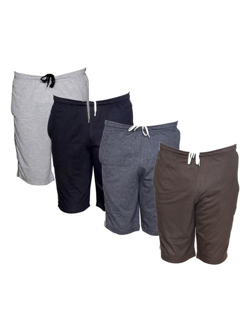 combo of mens solid bermuda shorts - 18754797 - Very Small Image - 1