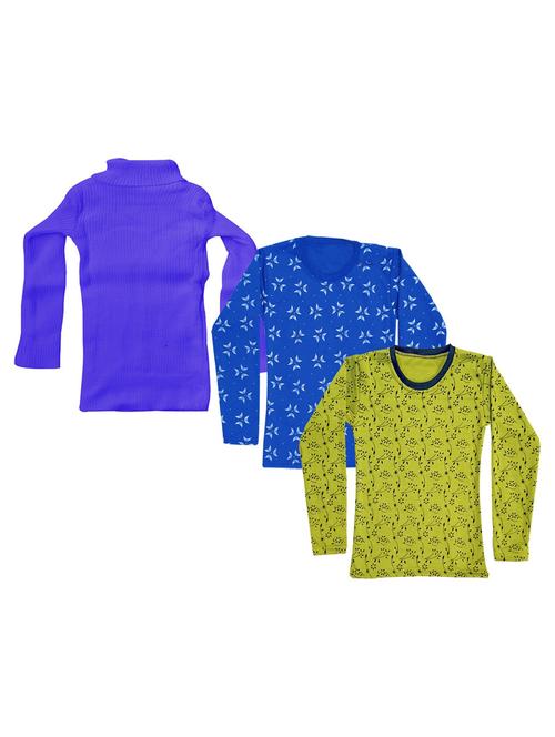 girls pack of 3 round neck t shirt - 18755139 - Very Small Image - 1