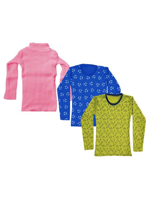 girls pack of 3 round neck t shirt - 18755164 - Very Small Image - 1