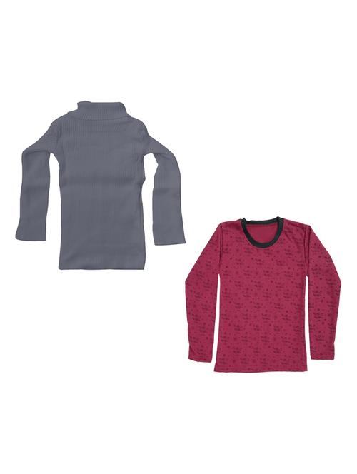 girls pack of 2 multi colored t shirt - 18755167 - Very Small Image - 1