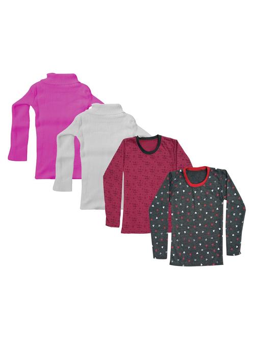 girls printed regular top combo - 18755201 - Very Small Image - 1