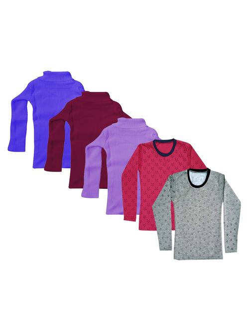 girls printed regular top combo - 18755204 - Very Small Image - 1