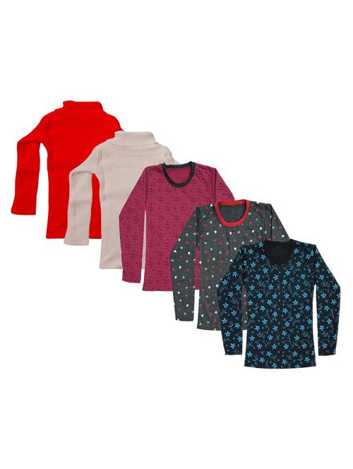 girls printed regular top combo - 18755254 - Very Small Image - 1