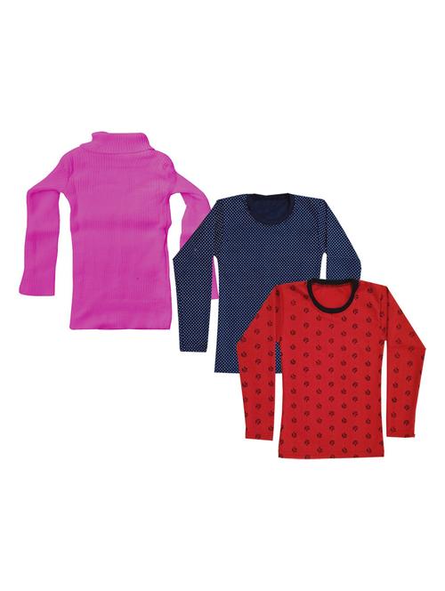 girls pack of 3 multi colored t shirt - 18755667 - Very Small Image - 1