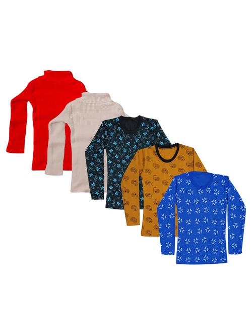 girls pack of 5 multi colored t shirt - 18755725 - Very Small Image - 1