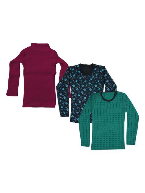 girls pack of 3 multi colored t shirt - 18755751 - Very Small Image - 1