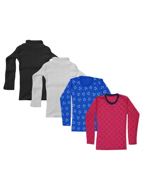 girls pack of 4 multi colored t shirt - 18755779 - Very Small Image - 1