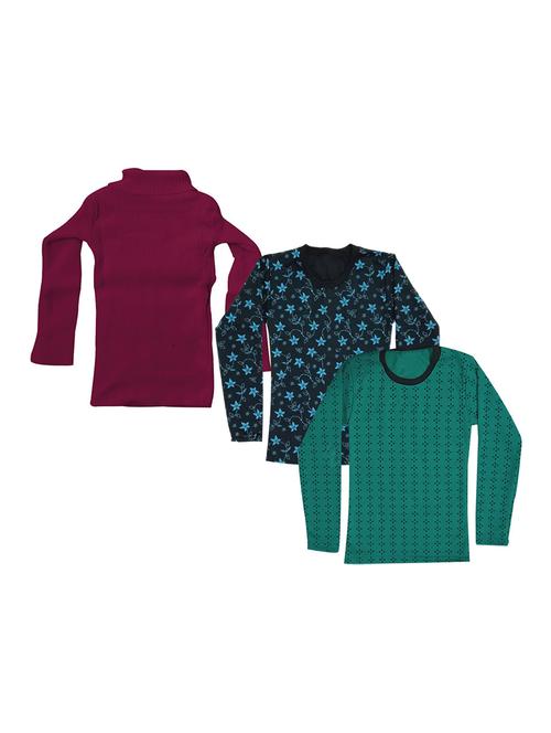 girls printed regular top combo - 18756041 - Very Small Image - 1