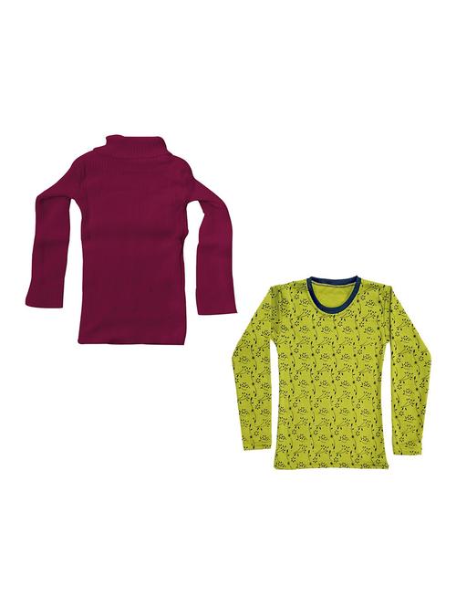 girls printed regular top combo - 18756090 - Very Small Image - 1
