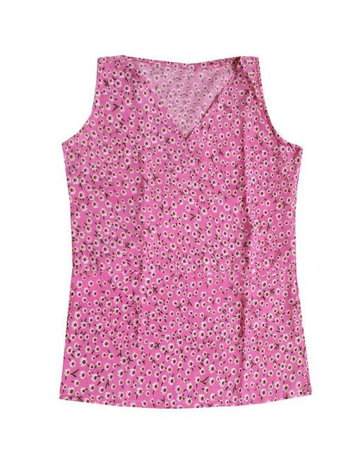 girls v-neck printed regular top - 18757031 - Very Small Image - 1