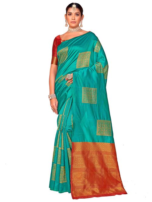 jacquard work self design saree - 18757484 - Very Small Image - 1