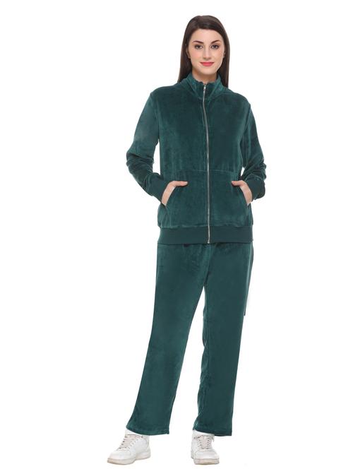 crew neck zip up track suit set - 18758011 - Very Small Image - 1