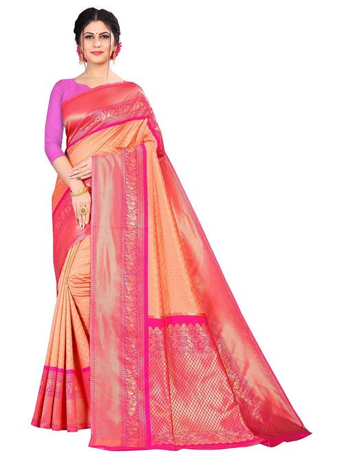 women's banarasi saree with blouse - 18758123 - Very Small Image - 1