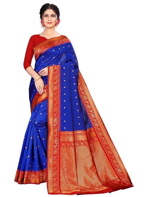 jacquard work banarasi saree - 18758158 - Very Small Image - 1