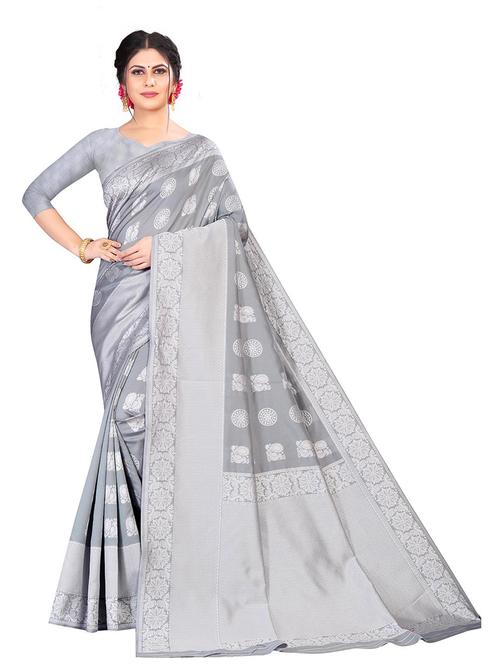 jacquard work banarasi saree - 18758161 - Very Small Image - 1