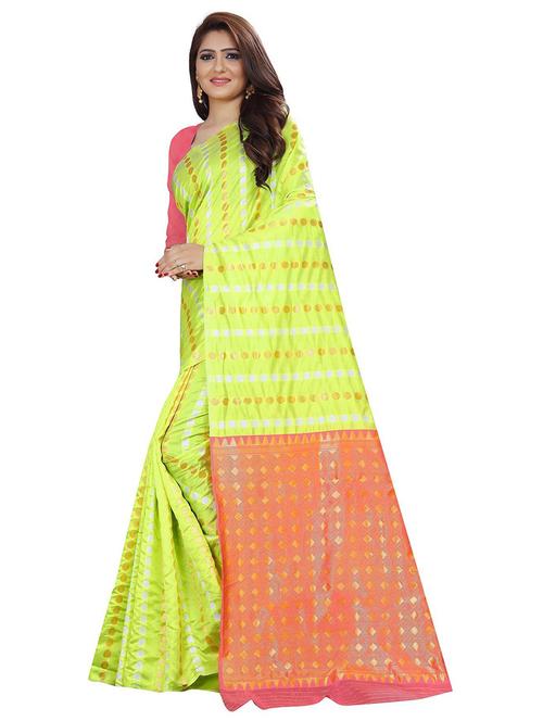 ethnic kanjivaram saree with blouse - 18758295 - Very Small Image - 1