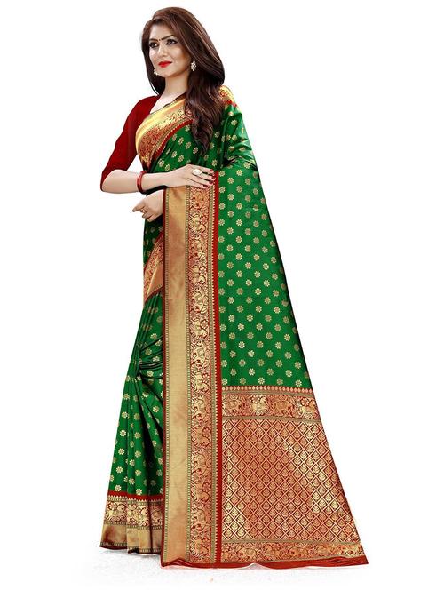 ethnic banarasi saree - 18758305 - Very Small Image - 1