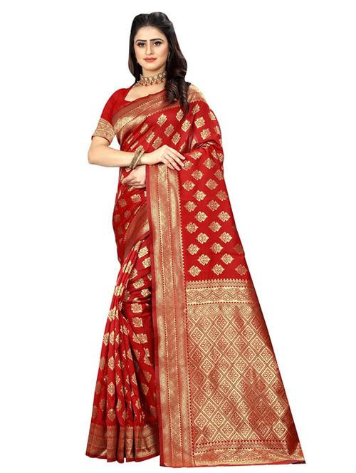 ethnic banarasi saree with blouse - 18758366 - Very Small Image - 1