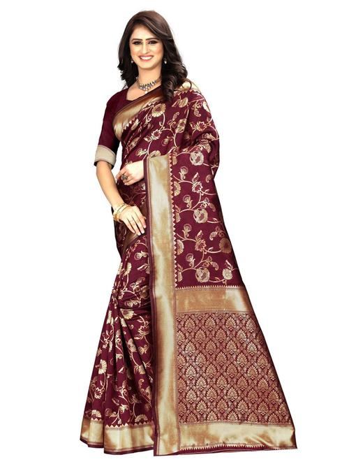 ethnic kanjivaram saree with blouse - 18758374 - Very Small Image - 1