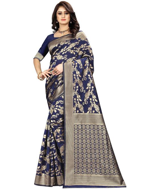 ethnic kanjivaram saree with blouse - 18758378 - Very Small Image - 1