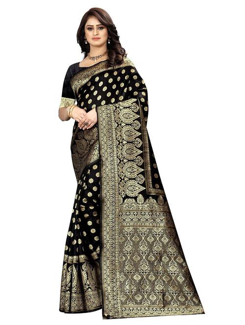 ethnic banarasi saree with blouse - 18758393 - Very Small Image - 1